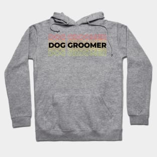 Dog Groomer, black and rainbow Hoodie